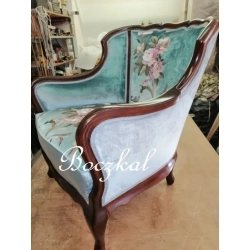 Stylowy aksamitny welur motyw kwiatowy 